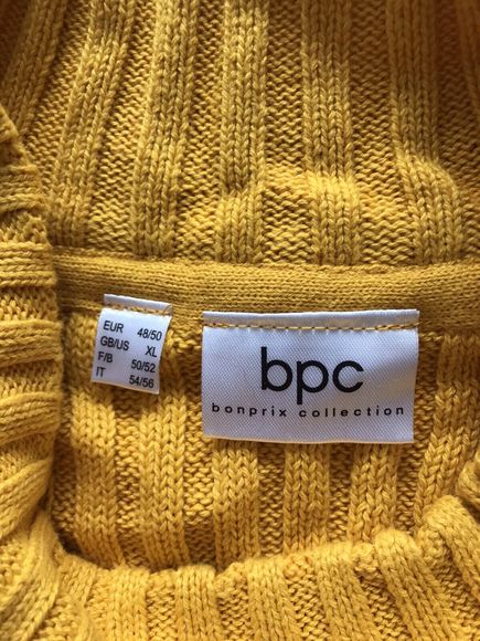 Bonprix Mustard Long Sleeve Soft Knit Jumper Dress Size 22/24 - Picture 3 of 7